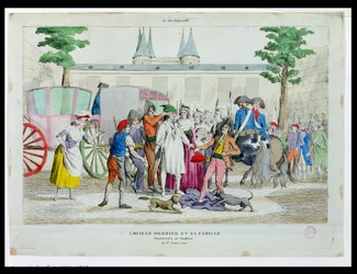 Louis XVI (1754-93) and His Family Taken to the Temple, 13th August 1792